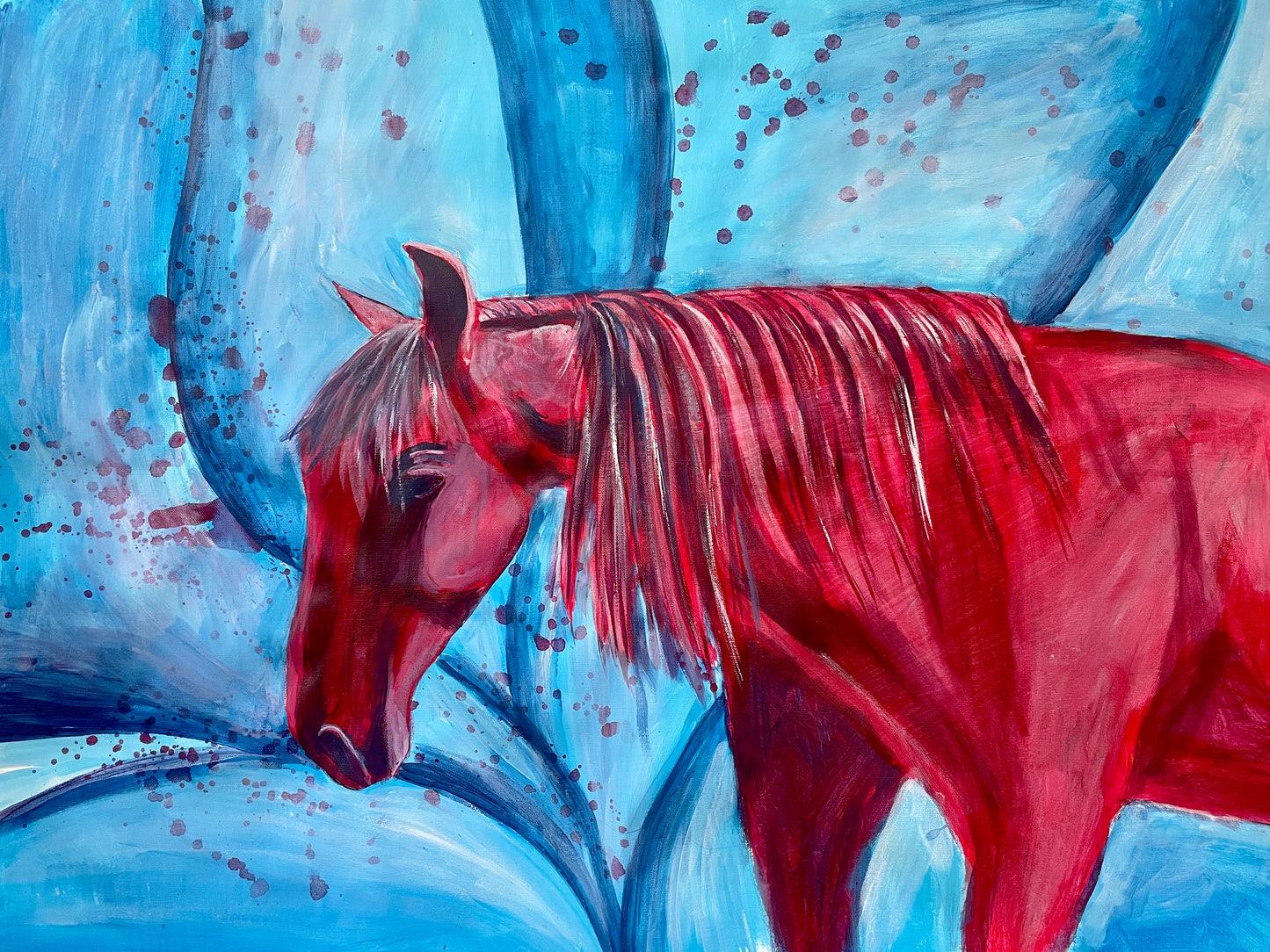 The Red Horse and the Blue Bush