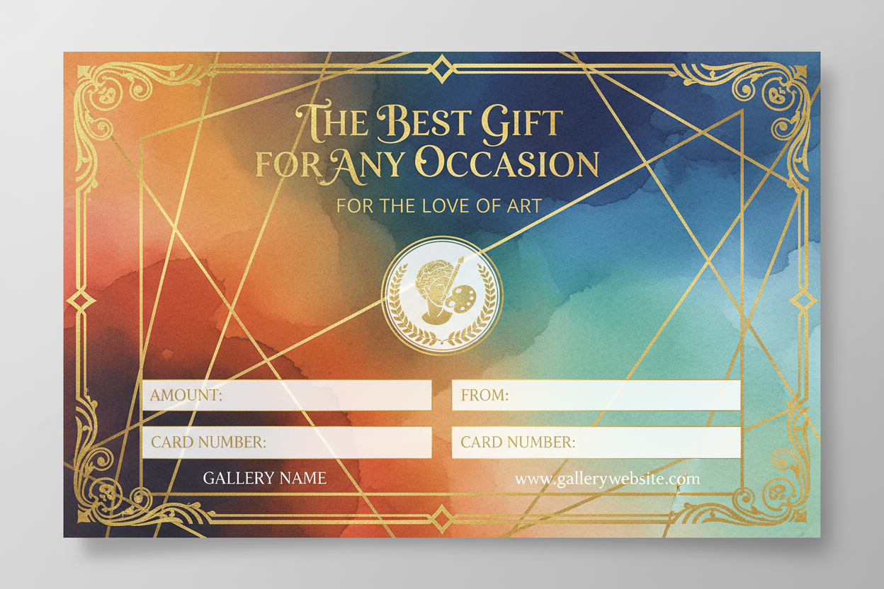 The best gift for any occasion, a gallery gift card