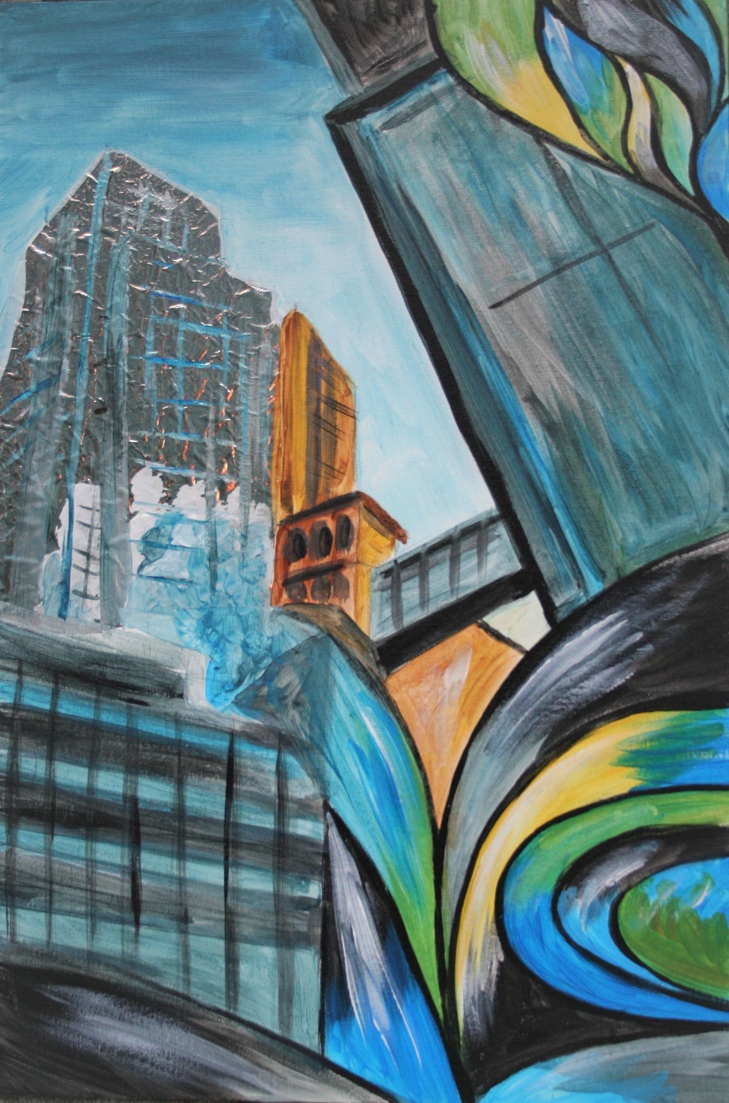 Clouds in a skyscraper