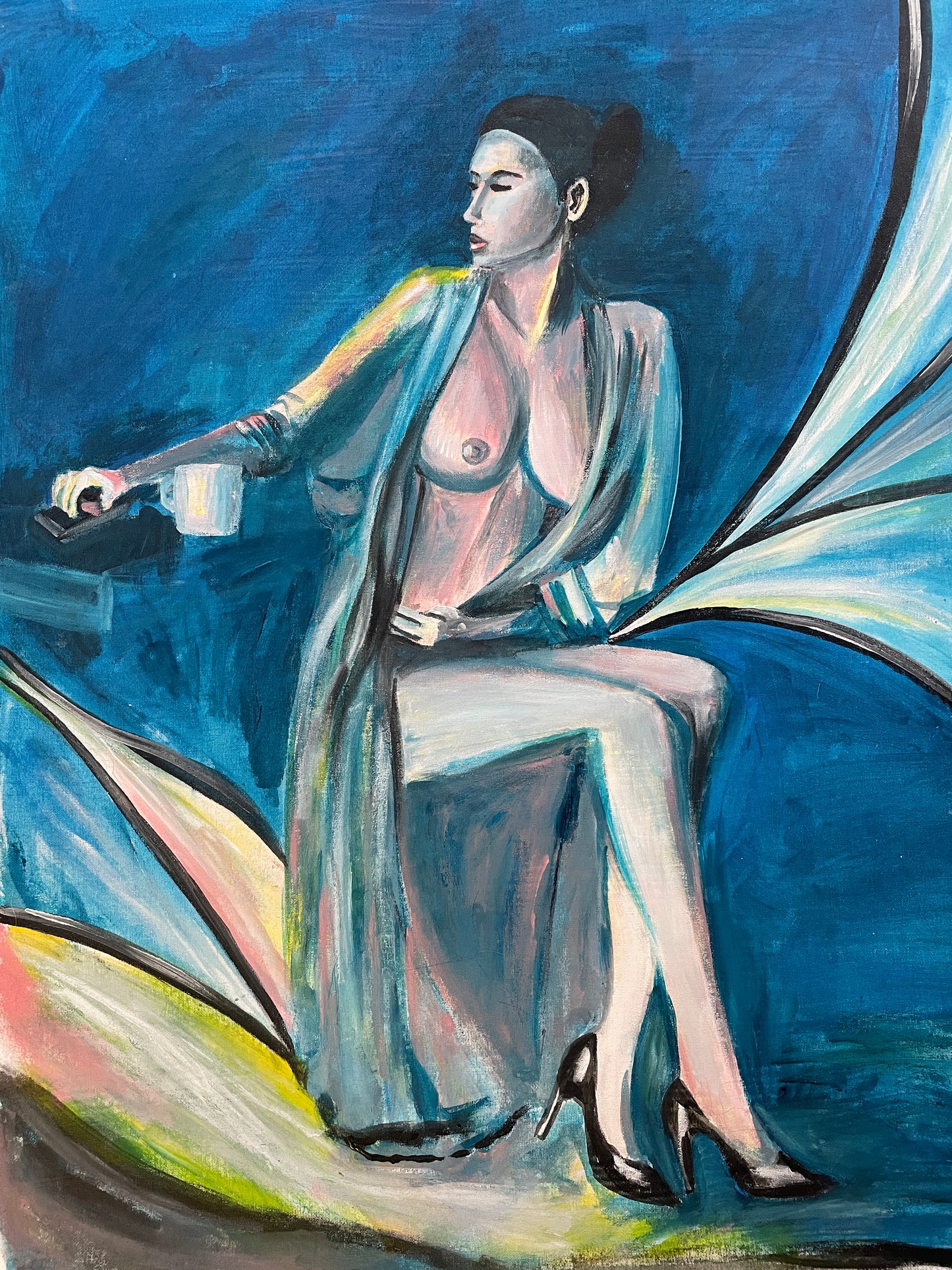 Morning Coffee — Original Acrylic Painting