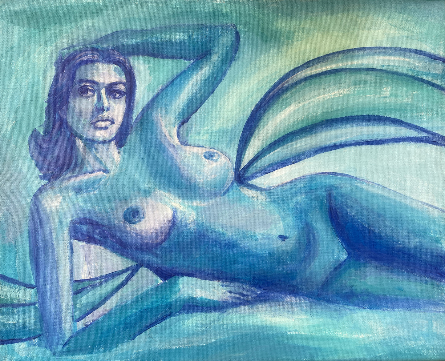 Lady is waiting for you — Original Acrylic Painting