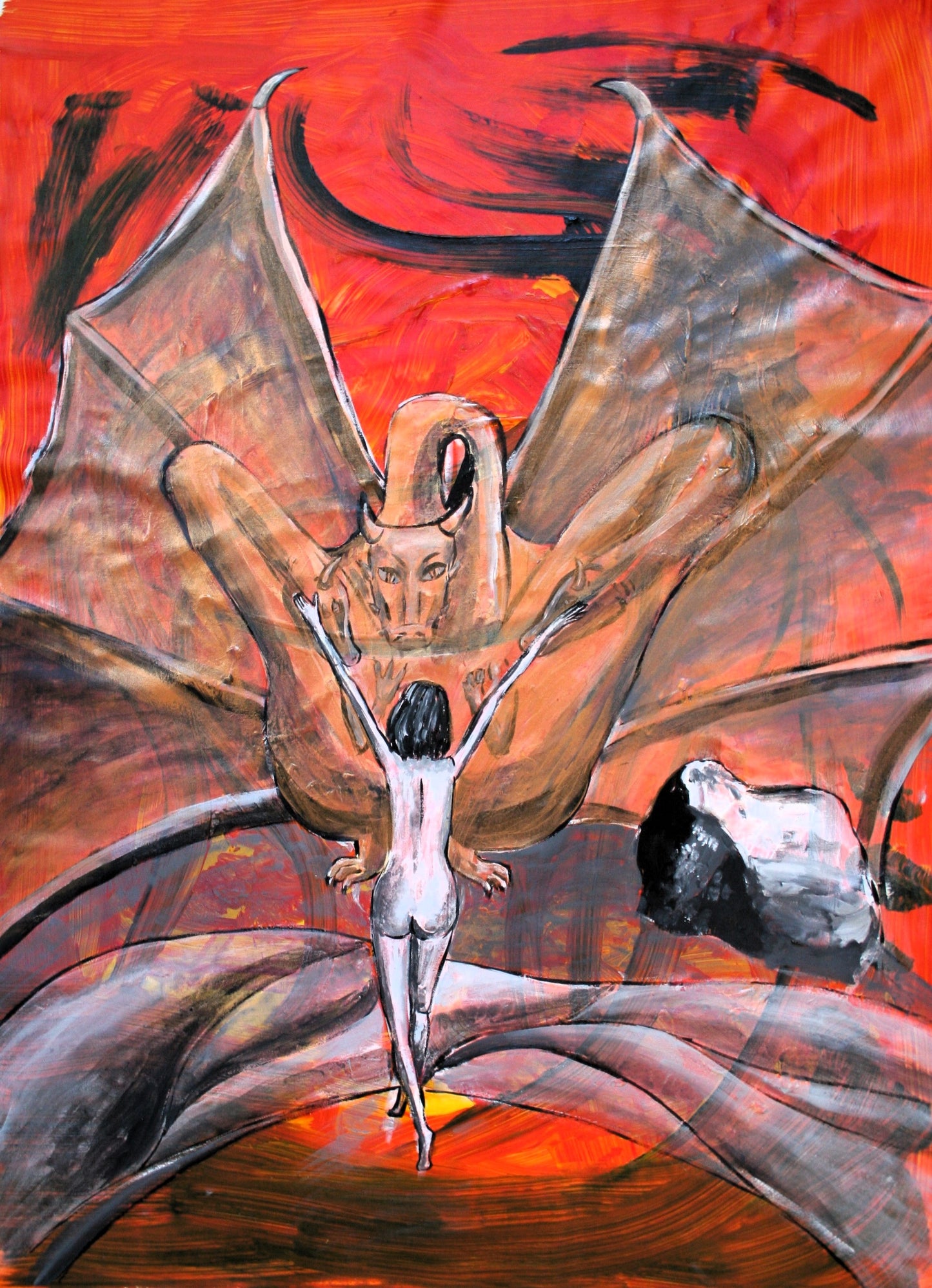 Little girl and her pet