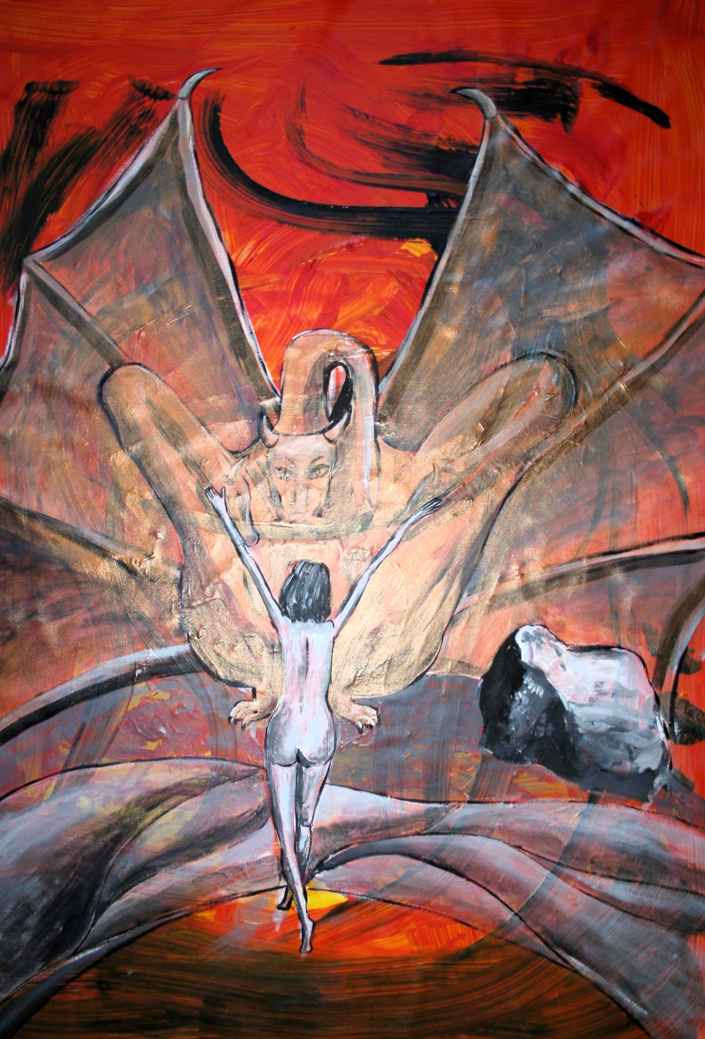 Little girl and her pet