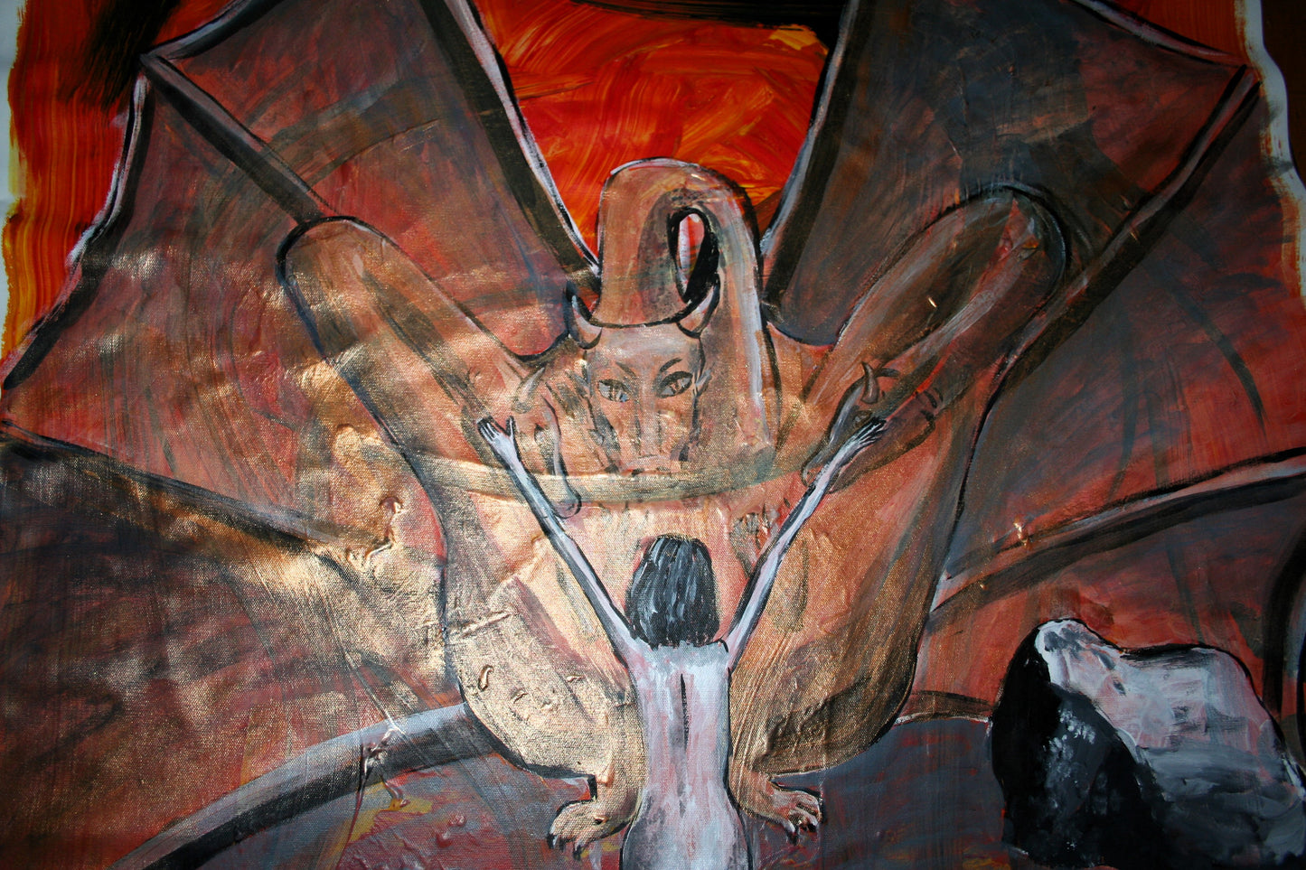 Little girl and her pet