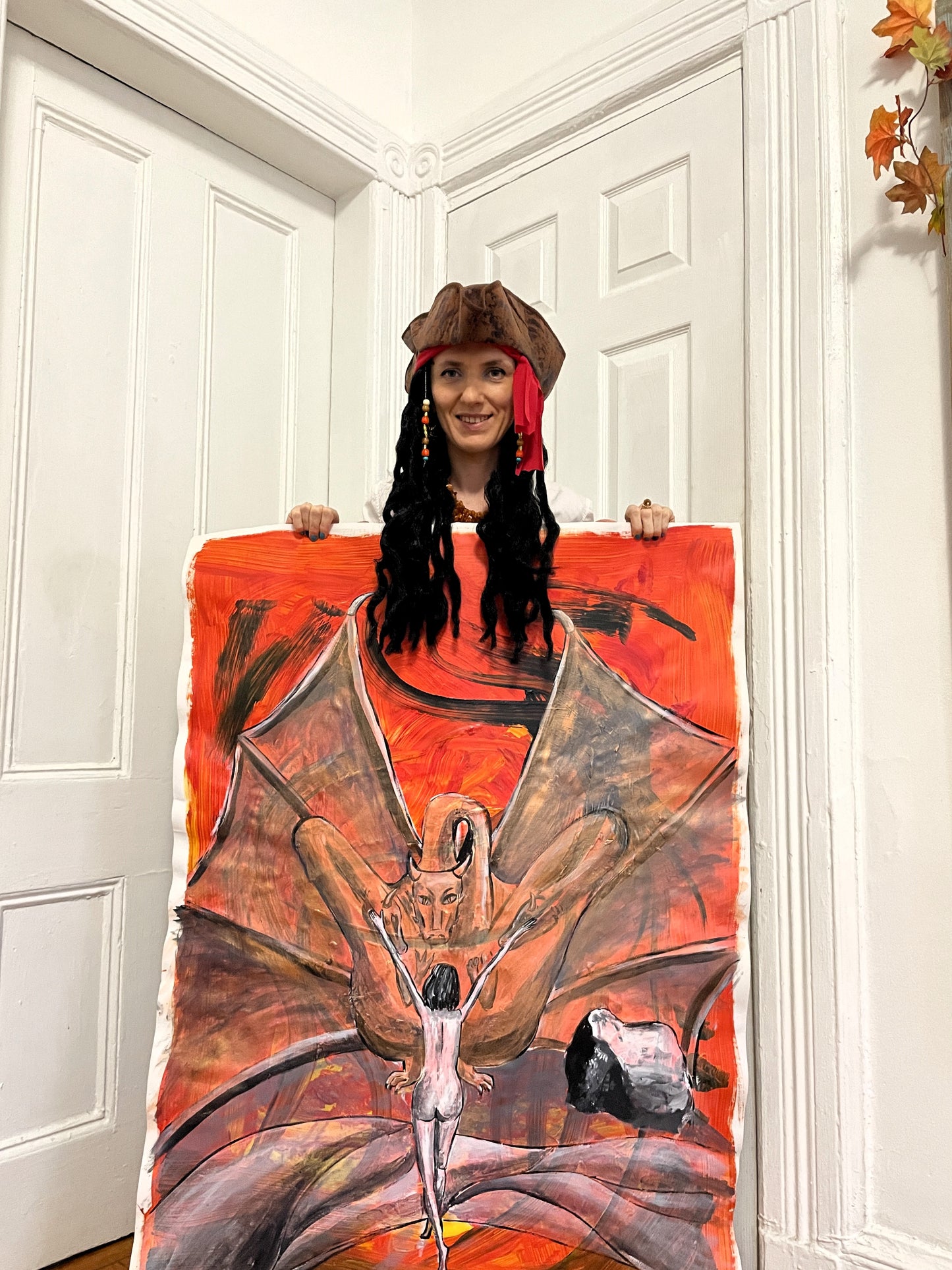 Little girl and her pet