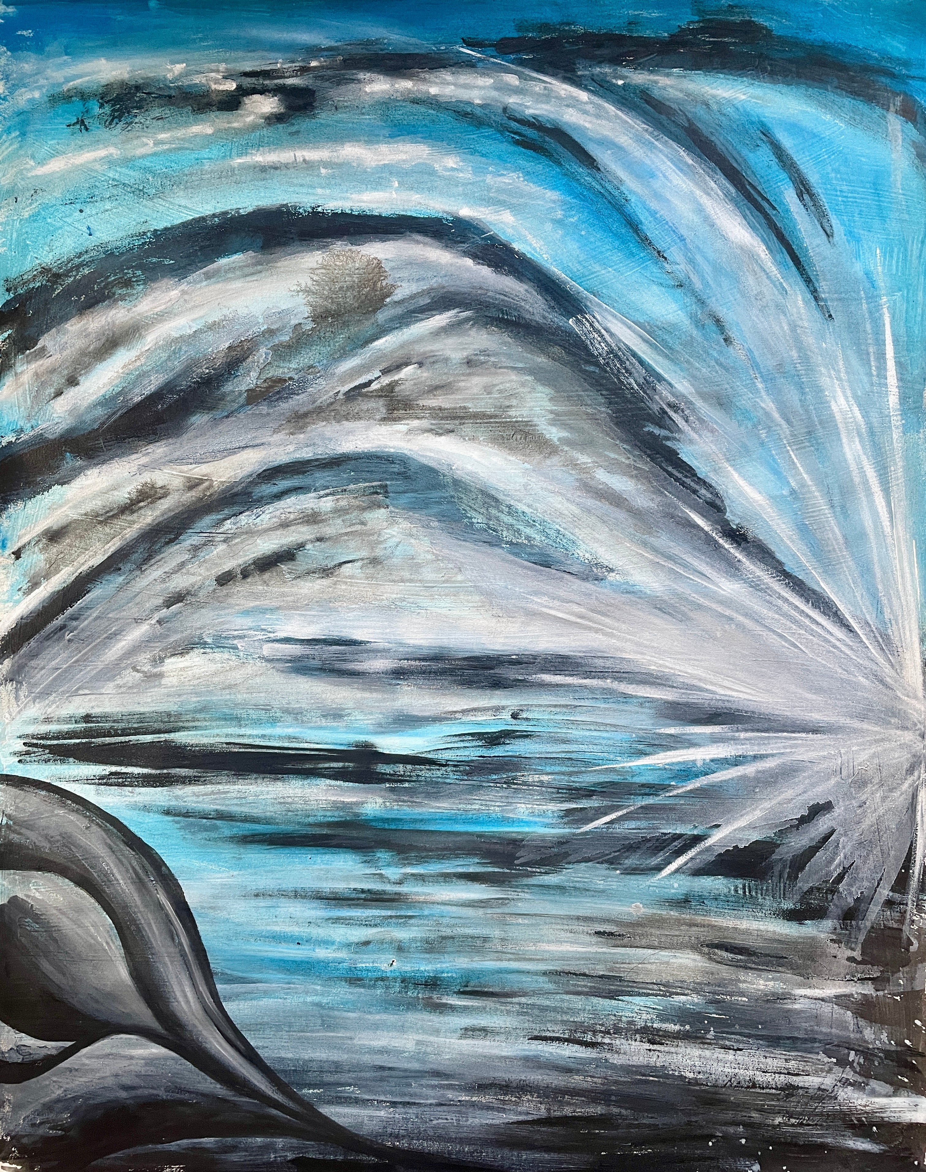 Unexpected Light – Original Large Abstract Acrylic Painting 47x38 in ...