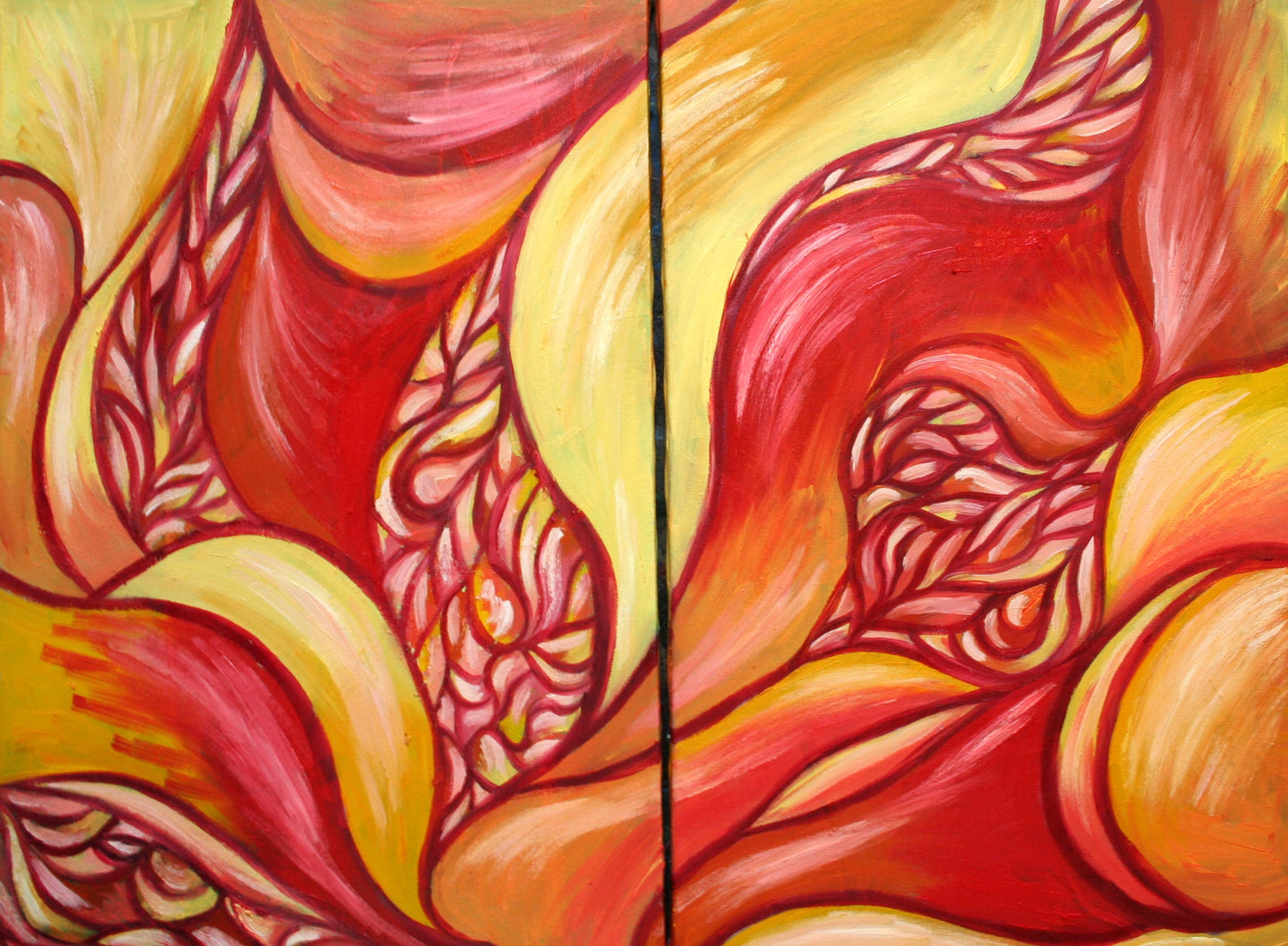 Autumn leaf is spinning